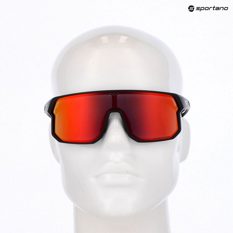 Slnečné okuliare GOG Vidar matt black/reflex black/red 6
