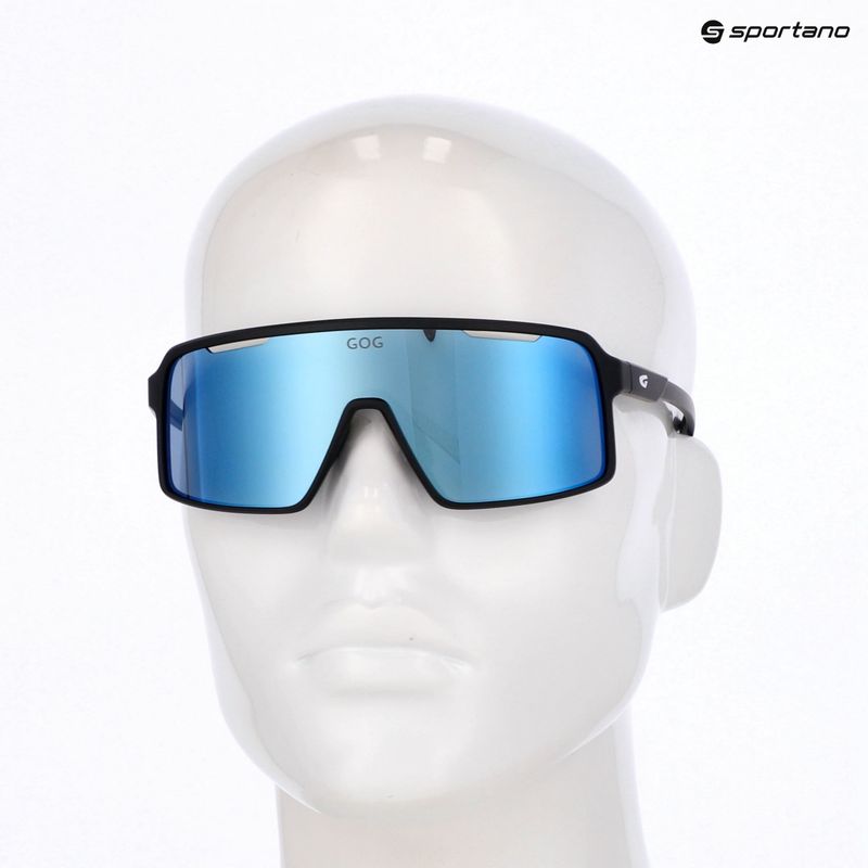 Slnečné okuliare GOG Enki matt black/reflex white/blue 5