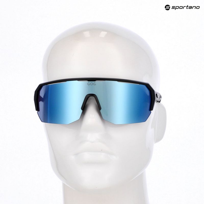 Slnečné okuliare GOG Bragi matt black/reflex white/blue 6