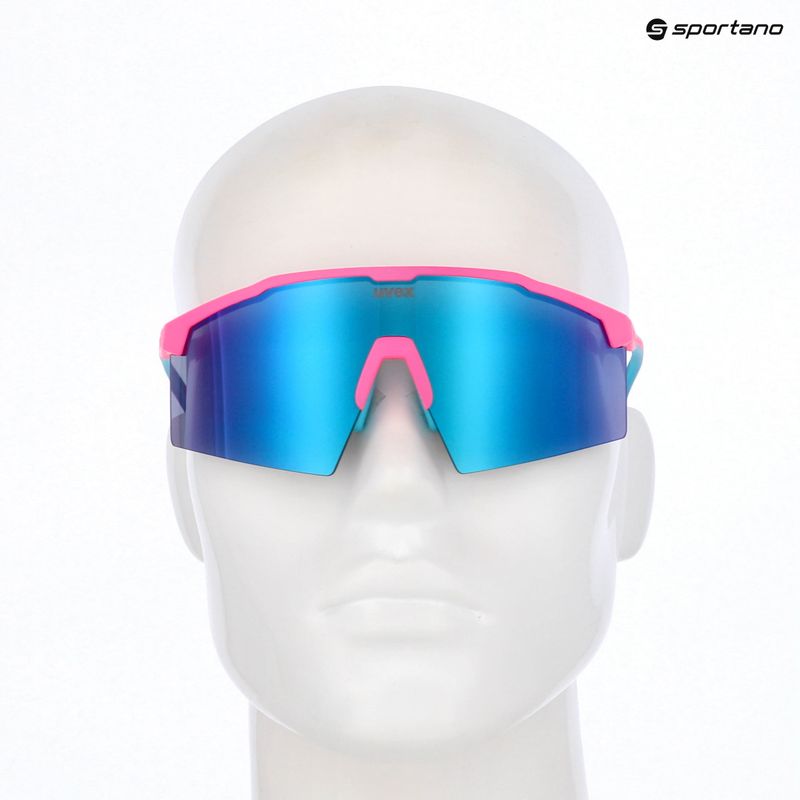 Slnečné okuliare UVEX Flowline pink matt/mirror blue 7