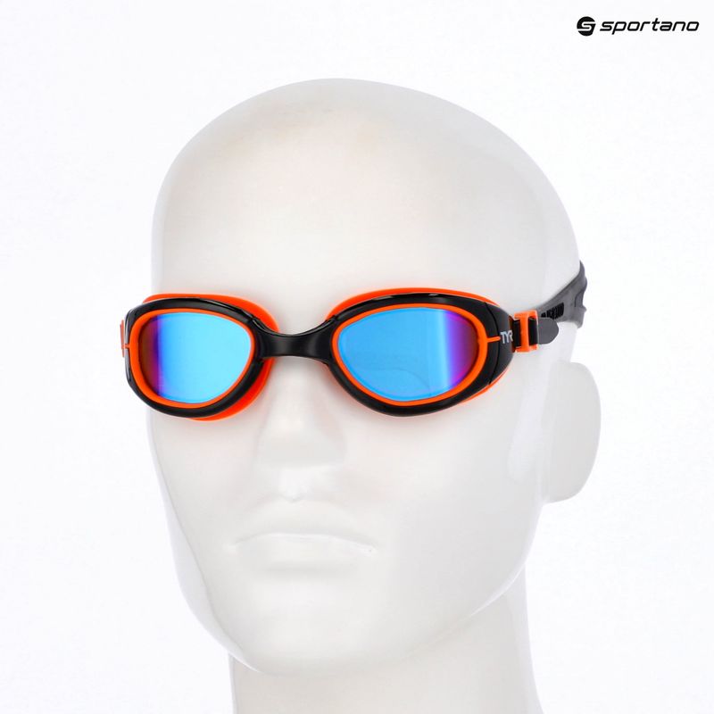 Plavecké okuliare TYR Special Ops 2.0 Mirrored black / blue / orange 3