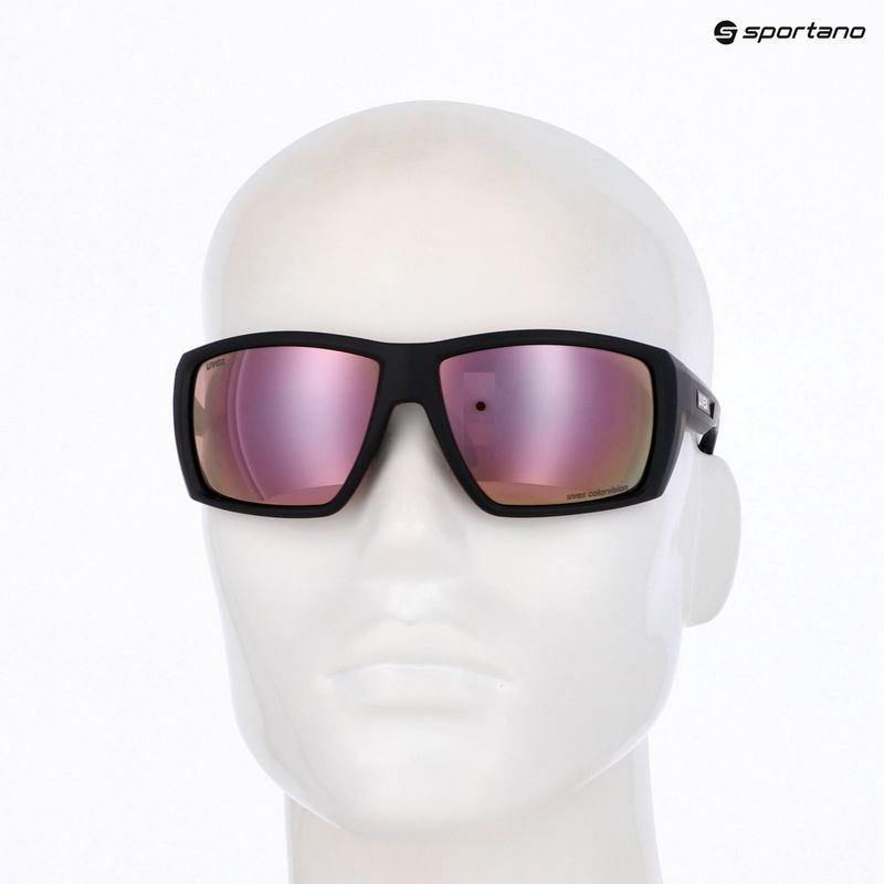Slnečné okuliare UVEX Mtn Venture CV black matt/mirror pink 10