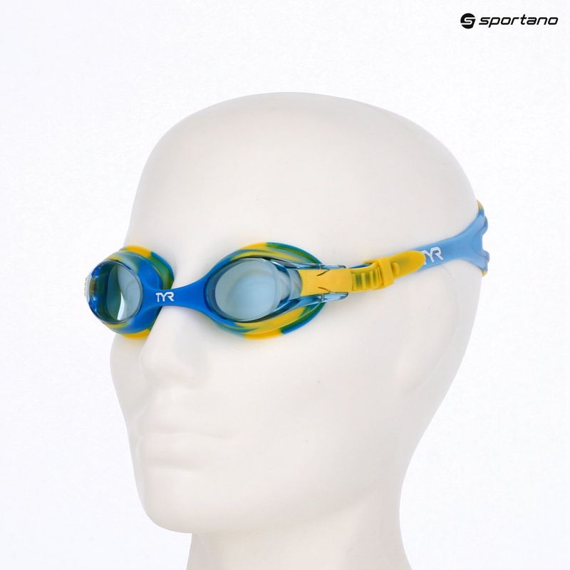 Detské plavecké okuliare TYR Swimple Tie Dye Non-Mirrored blue/green/yellow 3