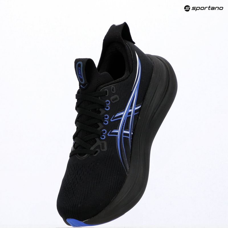 Pánske bežecké topánky ASICS Gel-Nimbus 28 black/neon blue 16
