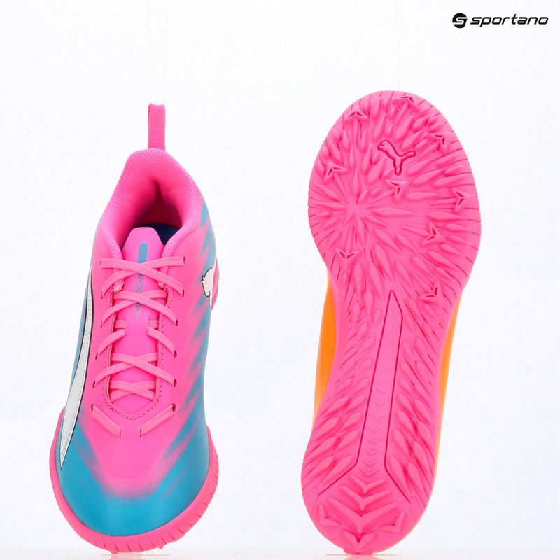 Detské kopačky PUMA Ultra 6 Play TT Jr poison pink/puma wht/sun stream/bright aqua/puma blk 16