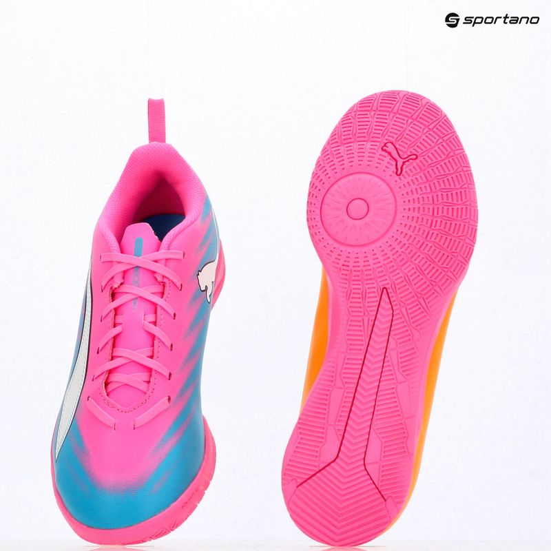 Detské kopačky PUMA Ultra 6 Play It Jr poison pink/puma wht/sun stream/bright aqua/puma blk 15