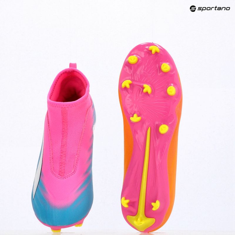 Detské kopačky PUMA Ultra 6 Match+ LL FG/AG Jr poison pink/puma wht/sun stream/bright aqua/puma blk 16