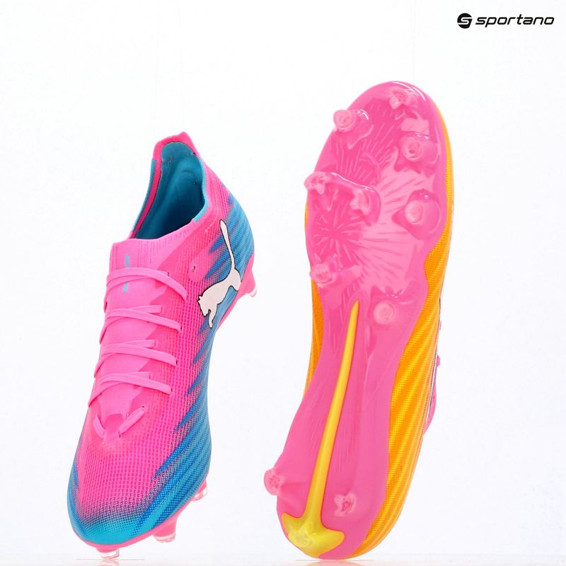 Kopačky PUMA Ultra 6 Match FG/AG poison pink/puma wht/sun stream/bright aqua/puma blk 9