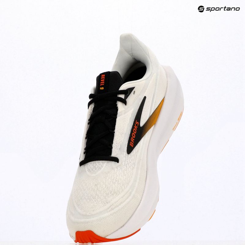 Pánske bežecké topánky Brooks Revel 9 white/orange/black 15