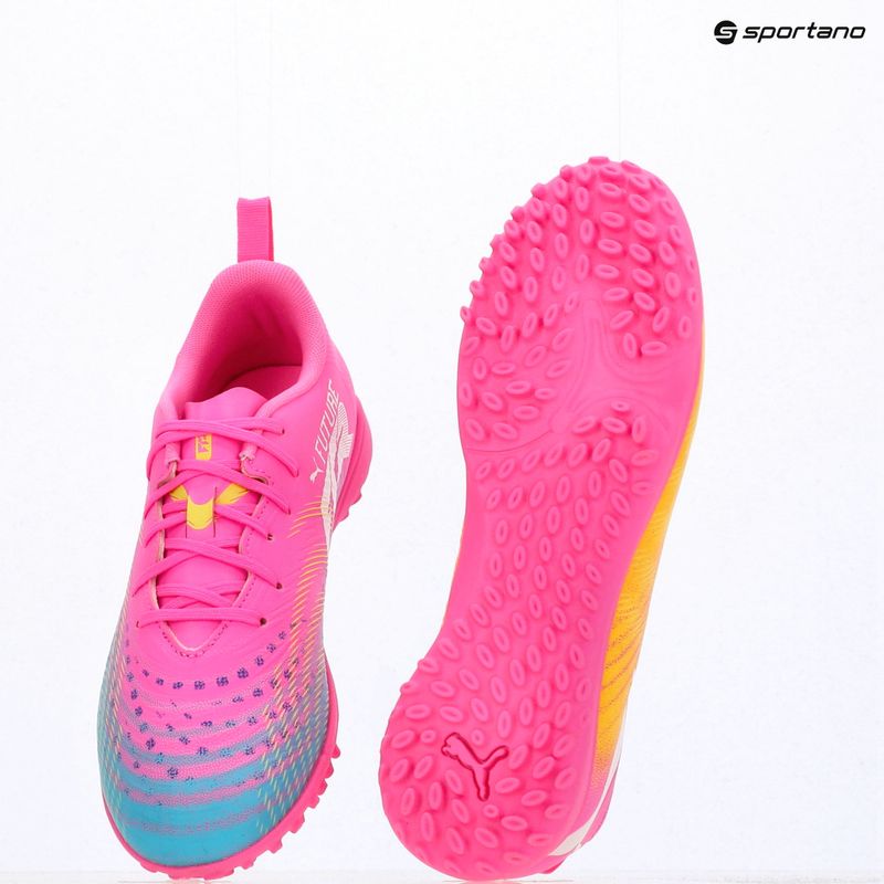 Detské kopačky PUMA Future 9 Play TT poison pink/puma wht/sun stream/bright aqua/puma blk 17