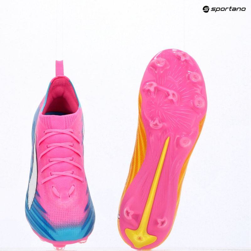 Detské kopačky PUMA Ultra 6 Pro Jr FG/AG poison pink/puma wht/sunstream/bright aqua/puma blk 15