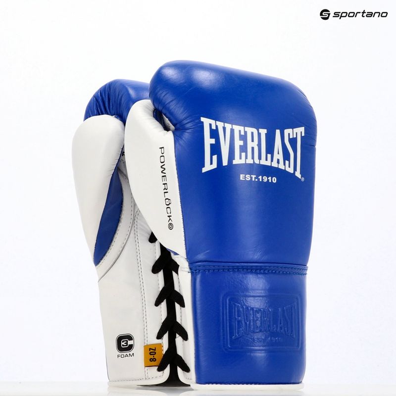 Boxerské rukavice Everlast Powerlock OG Pro Fight blue/white 7