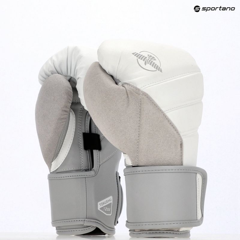 Boxerské rukavice Hayabusa T3 white/grey 8