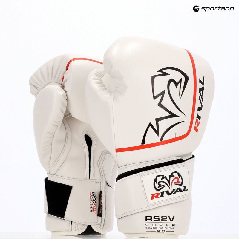 Boxerské rukavice Rival Super Sparring 2.0 white 12
