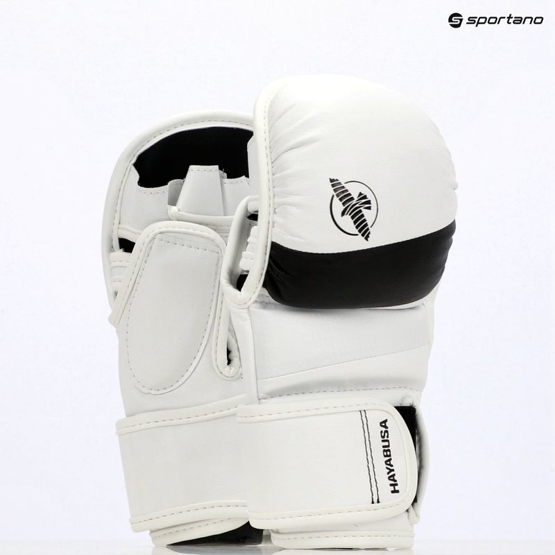 Hayabusa T3 Hybrid biele/čierne grapplingové rukavice 8