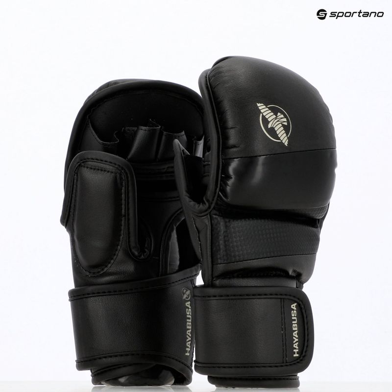Hayabusa T3 Hybrid čierne grapplingové rukavice 8