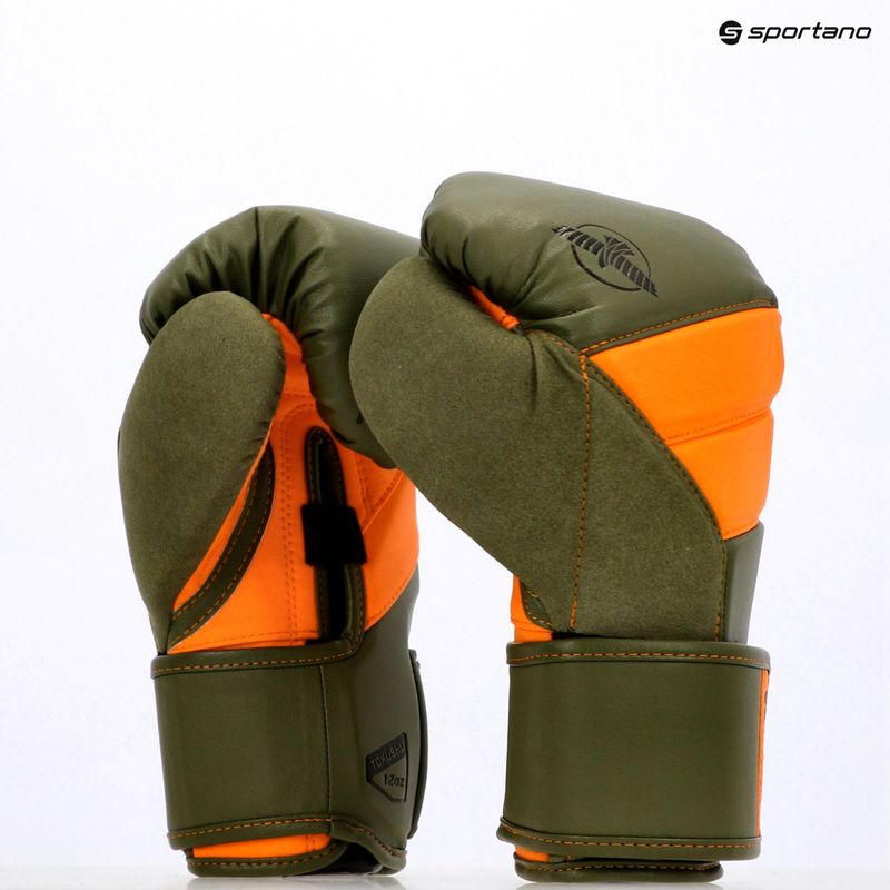 Boxerské rukavice Hayabusa T3 green/orange 8