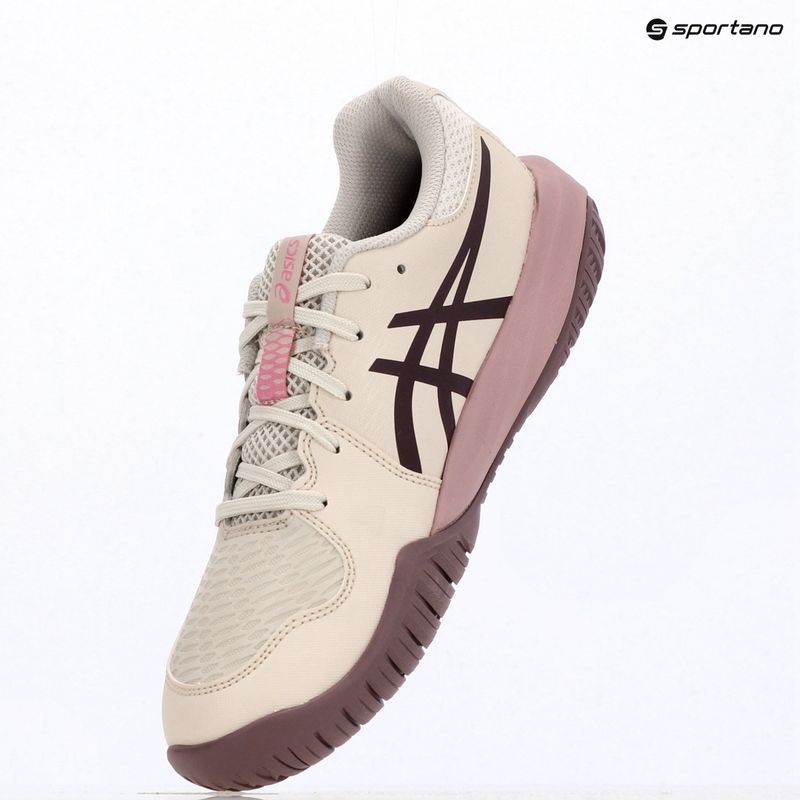 Detské tenisové topánky ASICS Gel-Resolution X GS soft oat/dark aubergine 9