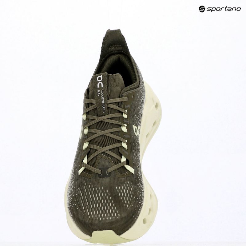 Pánske bežecké topánky On Cloudsurfer Max Wide olive/seedling 9
