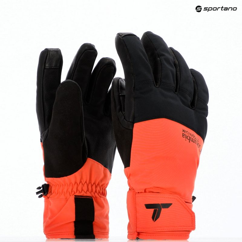 Pánske trekkingové rukavice Columbia PowBound zing/black 3