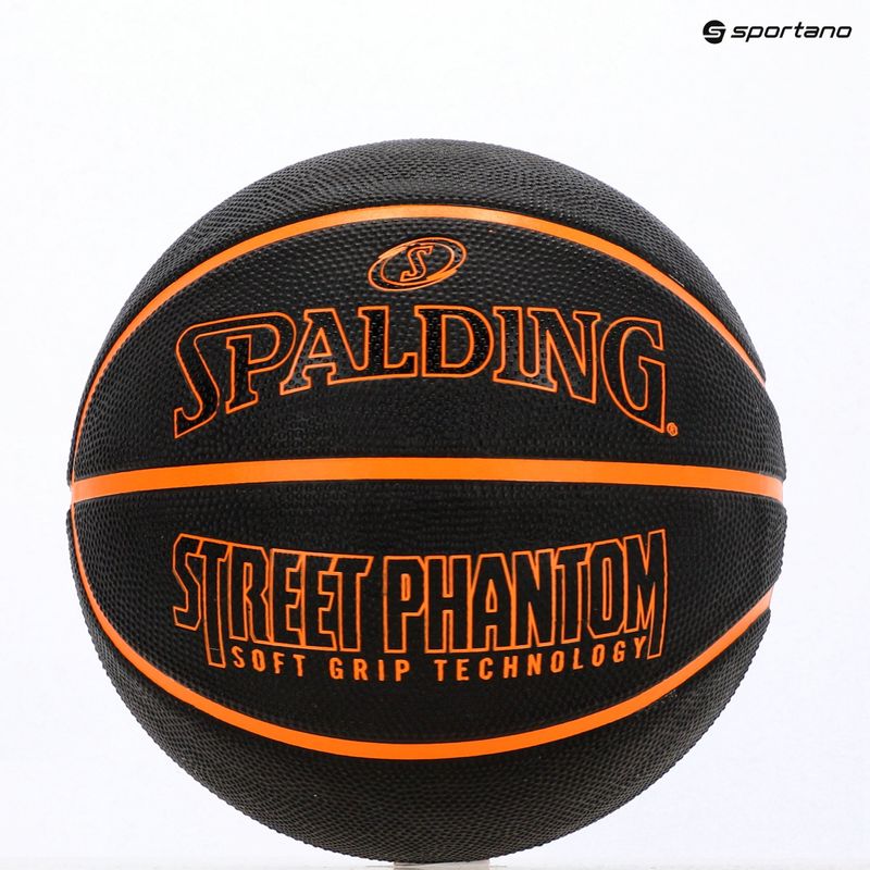 Basketbalová lopta Spalding Phantom basketball black/orange veľkosť 6 6