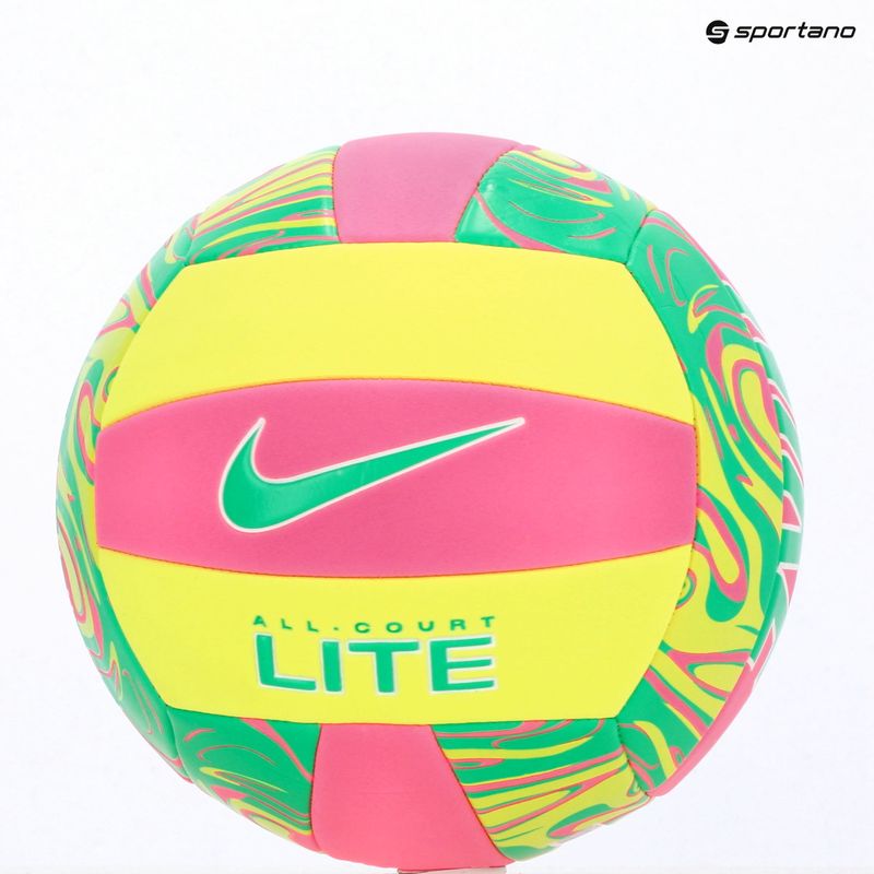 Volejbalová lopta Nike All Court Lite Volleyball hyper pink/volt/green shock veľkosť 5 3