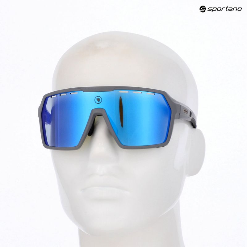 Slnečné okuliare Endura Singletrack dreich grey/blue revo smoke/clear silver flash mirror 8
