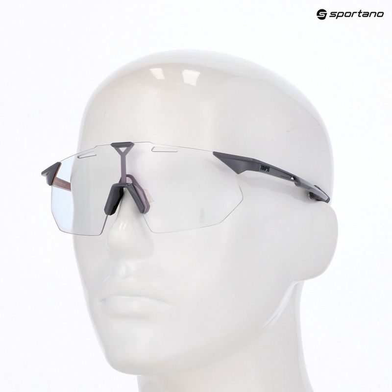 Slnečné okuliare 100% Hypercraft SQ gloss light grey/rose gold mirror photochromic 7