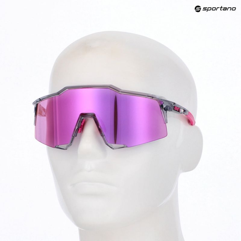 Slnečné okuliare 100% Speedcraft polished translucent grey/purple multilayer mirror 5