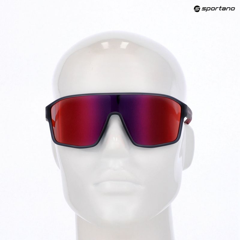 Slnečné okuliare Red Bull SPECT Daft grey midnight/smoke with red-purple mirror 7