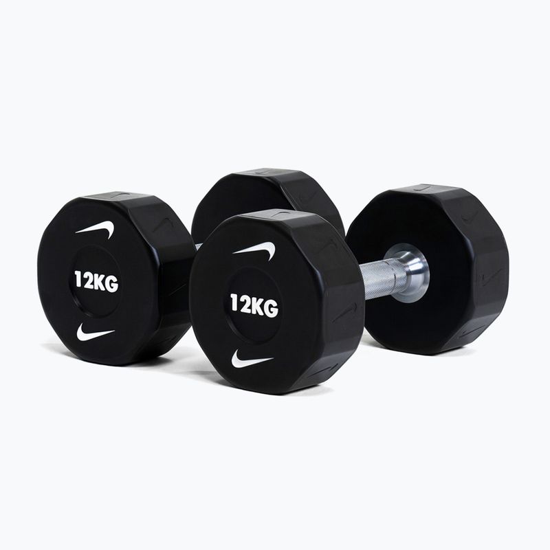 Chrómová činka Nike Strength Pro Urethane Dumbbell 12 kg black/white 5