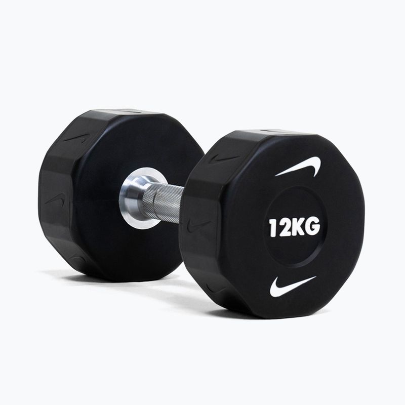 Chrómová činka Nike Strength Pro Urethane Dumbbell 12 kg black/white 6