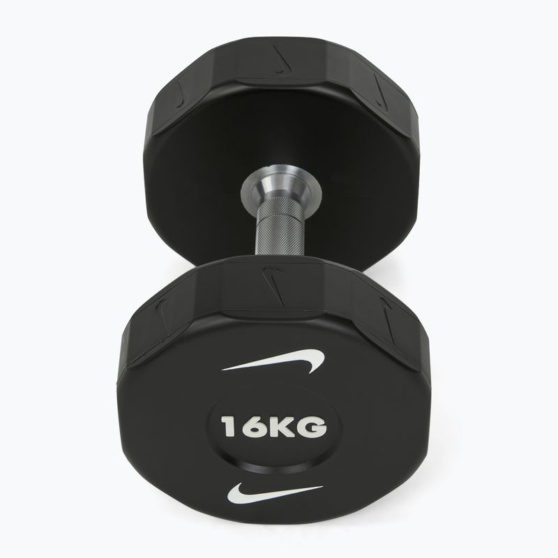 Chrómová činka Nike Strength Pro Urethane Dumbbell 16 kg black/white 2