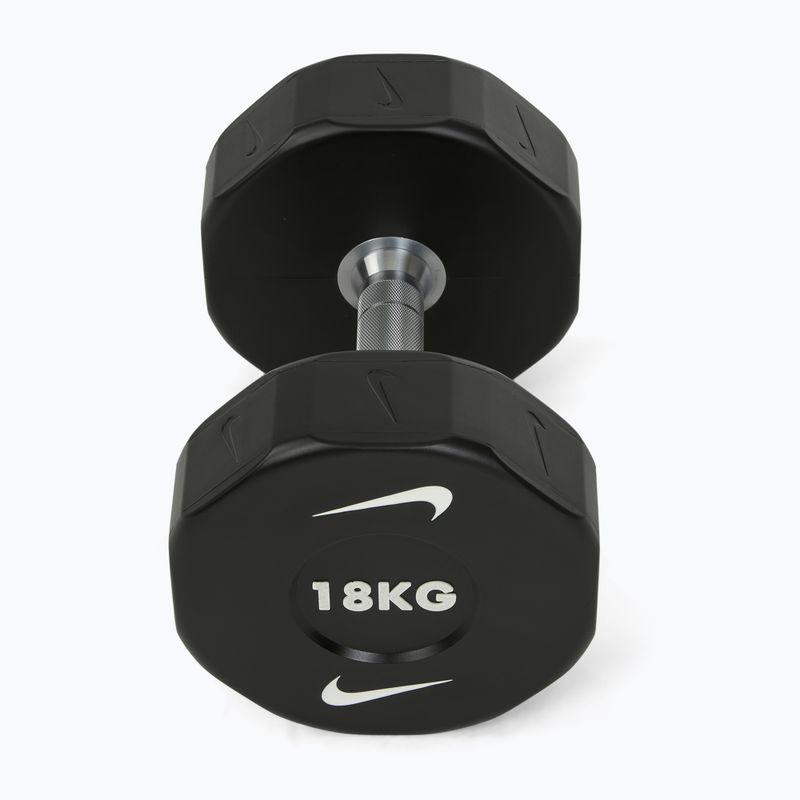 Chrómová činka Nike Strength Pro Urethane Dumbbell 18 kg black/white 2