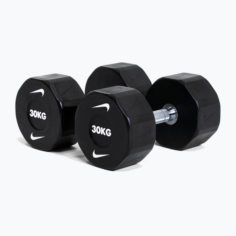 Chrómová činka Nike Strength Pro Urethane Dumbbell 30 kg black/white 5