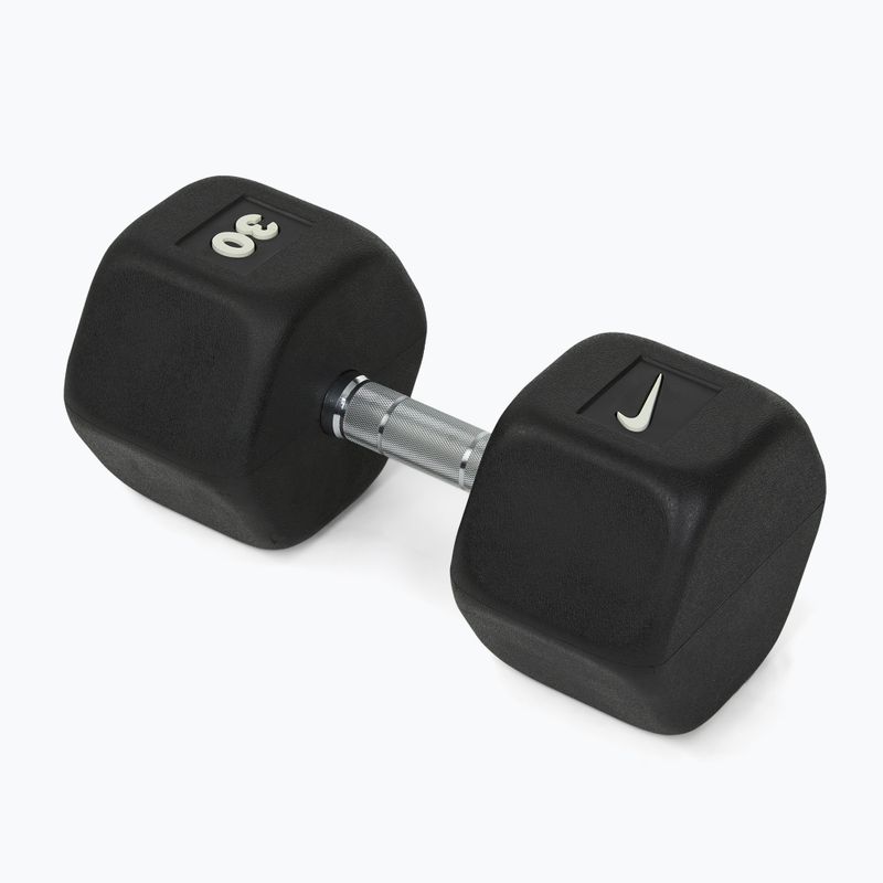 Pogumovaná činka Nike Strength Hex Dumbbell 30 kg black/white