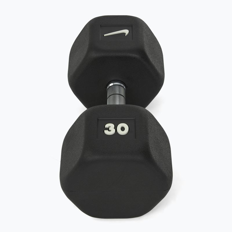 Pogumovaná činka Nike Strength Hex Dumbbell 30 kg black/white 2