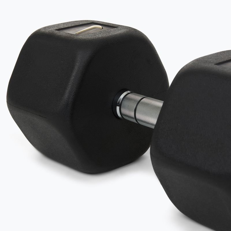 Pogumovaná činka Nike Strength Hex Dumbbell 32,5 kg black/white 4