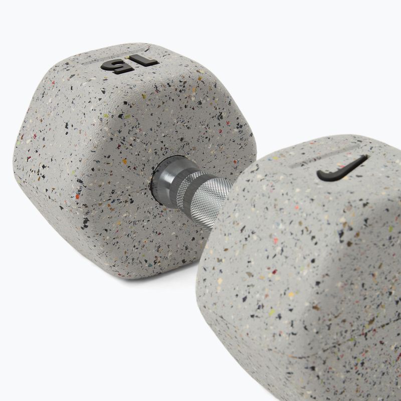 Pogumovaná činka Nike Strength Grind Hex Dumbbell 15 kg wolf grey 4