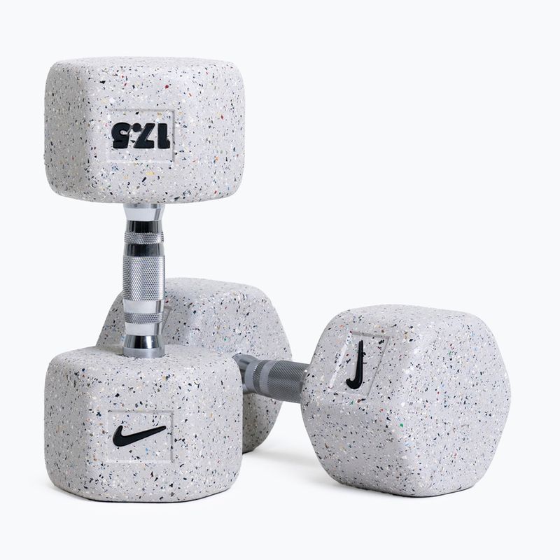 Pogumovaná činka Nike Strength Grind Hex Dumbbell 17,5 kg wolf grey 5