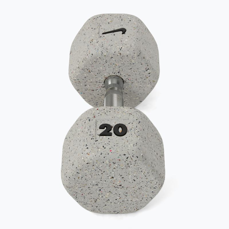 Pogumovaná činka Nike Strength Grind Hex Dumbbell 20 kg wolf grey 2