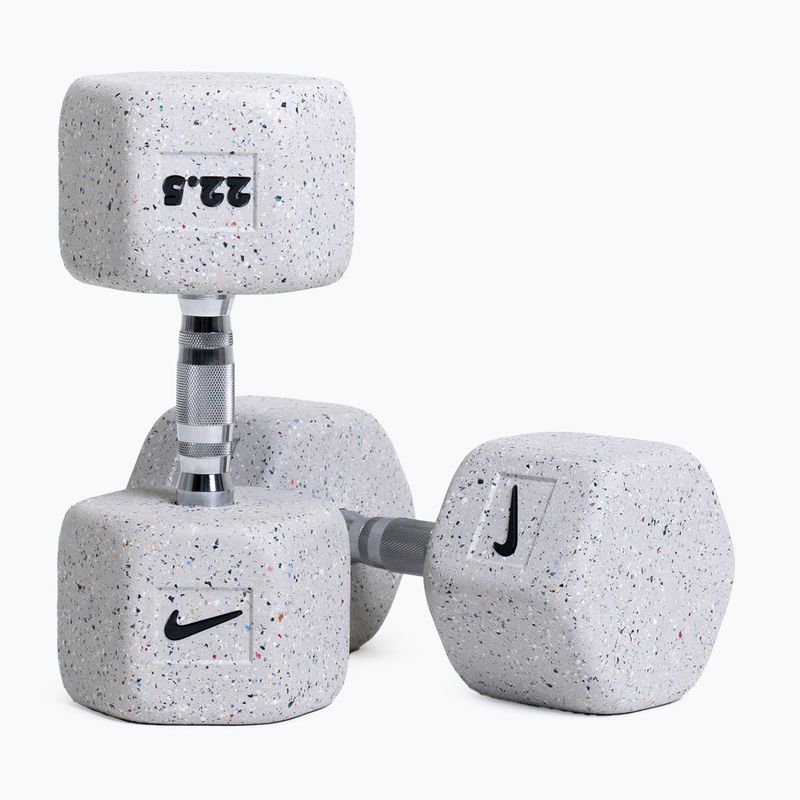 Pogumovaná činka Nike Strength Grind Hex Dumbbell 22,5 kg wolf grey 5