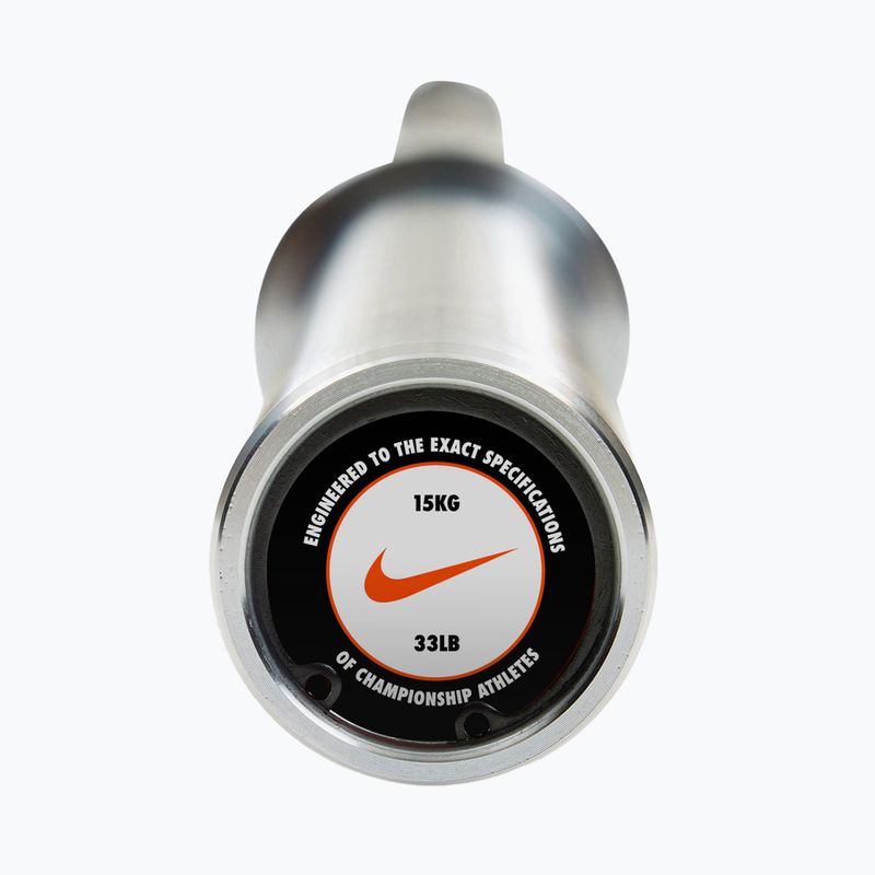 Rovná osa Nike Strength Hard Chrome Barbell chrome swoosh 5