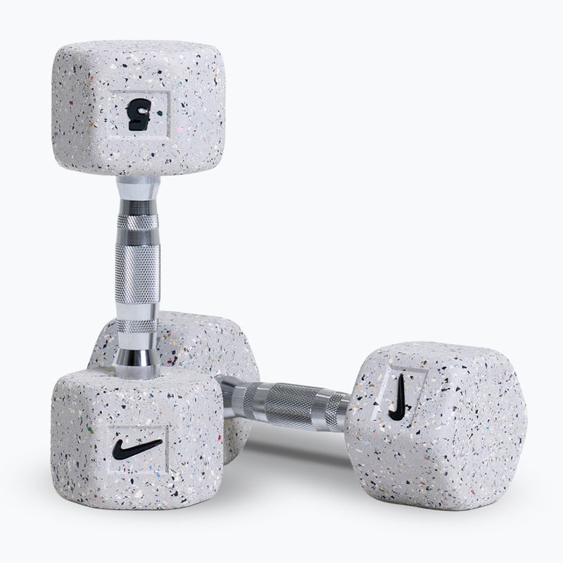 Činky Nike Strength Grind Hex Dumbbell 2 x 5 kg wolf grey