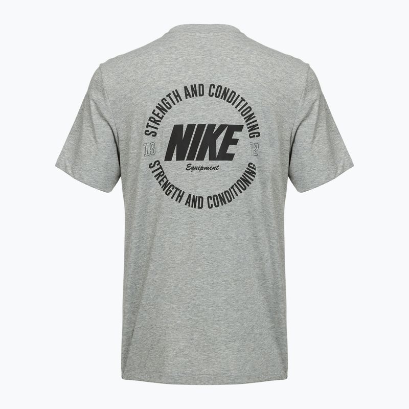 Pánske tréningové tričko Nike Strength S&C Dri-Fit heather grey/black 2