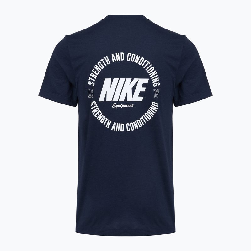 Pánske tréningové tričko Nike Strength S&C Dri-Fit navy/white 2