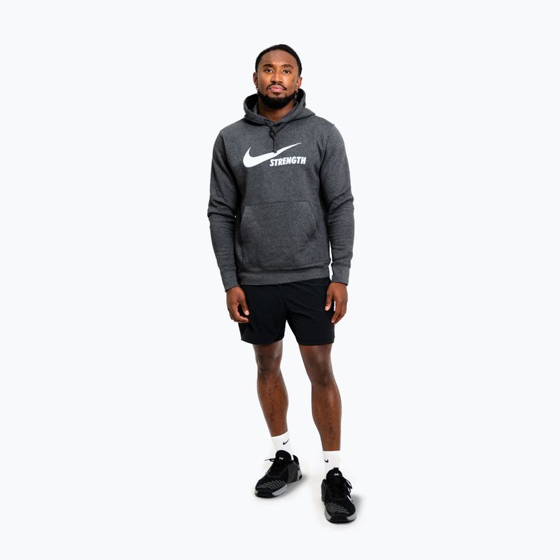 Pánska mikina Nike Strength Hoodie charcoal/white 2