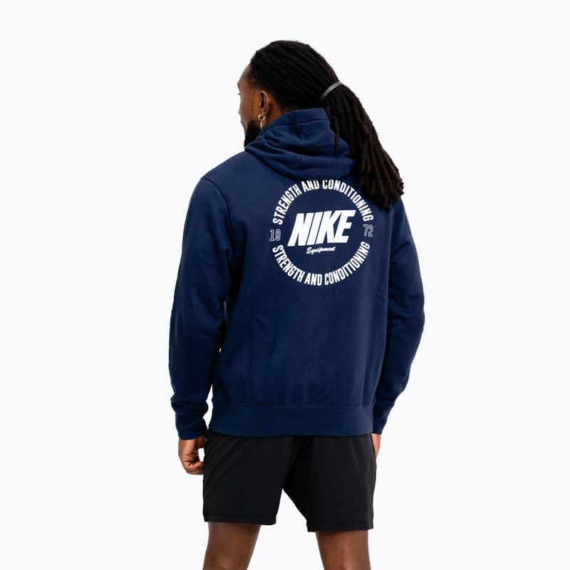 Pánska mikina Nike Strength S&C Hoodie navy/white 3