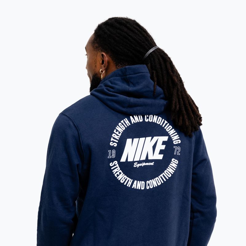 Pánska mikina Nike Strength S&C Hoodie navy/white 5