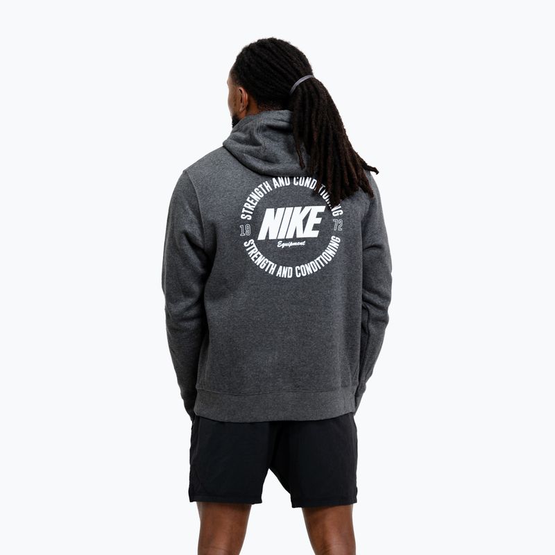 Pánska mikina Nike Strength S&C Hoodie charcoal/white 3